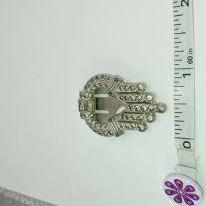 Vintage sweater/dress clip with clear rhinestone